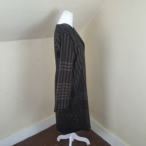 Soft Surroundings  Stonehaven Plaid Duster Cardigan Jacket Women’s Size M - Picture 3 of 14